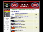 B & K Auto Sales Website