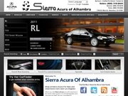 Sierra Acura of Alhambra Website